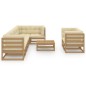vidaXL 9-tlg. Garten-Lounge-Set mit Kissen Massivholz Kiefer vidaXL 9-tlg. Garten-Lounge-Set mit Kissen Massivholz Kiefer