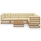 vidaXL 7-tlg Garten-Lounge-Set mit Kissen Honigbraun Massivholz Kiefer vidaXL 7-tlg Garten-Lounge-Set mit Kissen Honigbraun Massivholz Kiefer