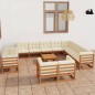 vidaXL 13-tlg. Garten-Lounge-Set mit Kissen Honigbraun Massivholz vidaXL 13-tlg. Garten-Lounge-Set mit Kissen Honigbraun Massivholz