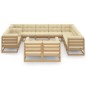 vidaXL 13-tlg. Garten-Lounge-Set mit Kissen Honigbraun Massivholz vidaXL 13-tlg. Garten-Lounge-Set mit Kissen Honigbraun Massivholz