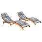 vidaXL Sonnenliegen 2 Stk. mit Auflagen Massivholz Akazie vidaXL Sonnenliegen 2 Stk. mit Auflagen Massivholz Akazie