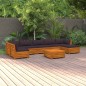 vidaXL 8-tlg. Garten-Lounge-Set mit Kissen Massivholz Akazie vidaXL 8-tlg. Garten-Lounge-Set mit Kissen Massivholz Akazie