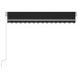 vidaXL Markise Manuell Einziehbar mit LED 300x250 cm Anthrazit vidaXL Markise Manuell Einziehbar mit LED 300x250 cm Anthrazit