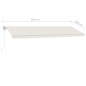 Gelenkarmmarkise Einziehbar mit LED 600x350 cm Cremeweiß Gelenkarmmarkise Einziehbar mit LED 600x350 cm Cremeweiß
