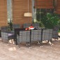 vidaXL 9-tlg. Garten-Essgruppe mit Kissen Poly Rattan Grau vidaXL 9-tlg. Garten-Essgruppe mit Kissen Poly Rattan Grau