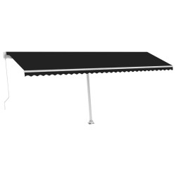 vidaXL Standmarkise Manuell Einziehbar 600x350 cm Anthrazit