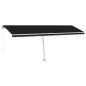vidaXL Standmarkise Manuell Einziehbar 600x350 cm Anthrazit vidaXL Standmarkise Manuell Einziehbar 600x350 cm Anthrazit