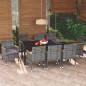 vidaXL 9-tlg. Garten-Essgruppe mit Kissen Poly Rattan Grau vidaXL 9-tlg. Garten-Essgruppe mit Kissen Poly Rattan Grau