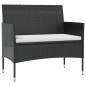 vidaXL 16-tlg. Garten-Lounge-Set mit Auflagen Poly Rattan Schwarz vidaXL 16-tlg. Garten-Lounge-Set mit Auflagen Poly Rattan Schwarz