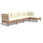 vidaXL 5-tlg. Garten-Lounge-Set mit Kissen Honigbraun Kiefernholz vidaXL 5-tlg. Garten-Lounge-Set mit Kissen Honigbraun Kiefernholz