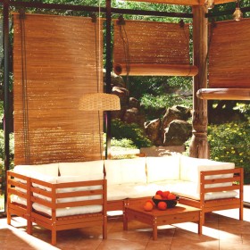 vidaXL 7-tlg. Garten-Lounge-Set mit Kissen Honigbraun Kiefernholz