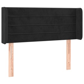 vidaXL Kopfteil mit Ohren Schwarz 103x16x78/88 cm Samt