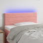 vidaXL LED Kopfteil Rosa 100x5x78/88 cm Samt