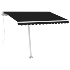 vidaXL Markise Manuell Einziehbar mit LED 300x250 cm Anthrazit
