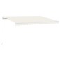 vidaXL Markise Manuell Einziehbar mit LED 400x300 cm Creme vidaXL Markise Manuell Einziehbar mit LED 400x300 cm Creme
