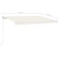 vidaXL Markise Manuell Einziehbar mit LED 400x300 cm Creme vidaXL Markise Manuell Einziehbar mit LED 400x300 cm Creme