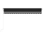 vidaXL Automatische Markise mit LED Windsensor 400x300 cm Anthrazit vidaXL Automatische Markise mit LED Windsensor 400x300 cm Anthrazit