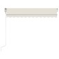 vidaXL Automatische Markise mit LED & Windsensor 300x250 cm Creme vidaXL Automatische Markise mit LED & Windsensor 300x250 cm Creme