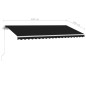 vidaXL Markise Manuell Einziehbar mit LED 400x300 cm Anthrazit vidaXL Markise Manuell Einziehbar mit LED 400x300 cm Anthrazit