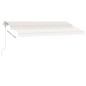 vidaXL Markise Automatisch mit LED & Windsensor 400x300 cm Creme vidaXL Markise Automatisch mit LED & Windsensor 400x300 cm Creme