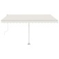 vidaXL Markise Automatisch mit LED & Windsensor 400x300 cm Creme vidaXL Markise Automatisch mit LED & Windsensor 400x300 cm Creme