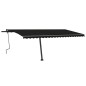 vidaXL Standmarkise Manuell Einziehbar 500x300 cm Anthrazit vidaXL Standmarkise Manuell Einziehbar 500x300 cm Anthrazit