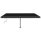 vidaXL Standmarkise Manuell Einziehbar 500x300 cm Anthrazit vidaXL Standmarkise Manuell Einziehbar 500x300 cm Anthrazit