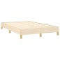 vidaXL Boxspringbett mit Matratze & LED Creme 120x190 cm Stoff vidaXL Boxspringbett mit Matratze & LED Creme 120x190 cm Stoff