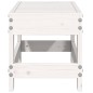 vidaXL Gartenhocker Weiß 62x30x32 cm Massivholz Kiefer vidaXL Gartenhocker Weiß 62x30x32 cm Massivholz Kiefer