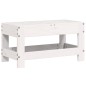 vidaXL Gartenhocker Weiß 62x30x32 cm Massivholz Kiefer vidaXL Gartenhocker Weiß 62x30x32 cm Massivholz Kiefer