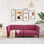 vidaXL Sofa 3-Sitzer Weinrot Samt vidaXL Sofa 3-Sitzer Weinrot Samt