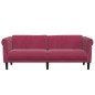 vidaXL Sofa 3-Sitzer Weinrot Samt vidaXL Sofa 3-Sitzer Weinrot Samt
