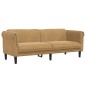 vidaXL Sofa 3-Sitzer Braun Samt vidaXL Sofa 3-Sitzer Braun Samt