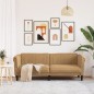 vidaXL Sofa 3-Sitzer Braun Samt vidaXL Sofa 3-Sitzer Braun Samt