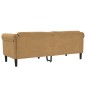 vidaXL Sofa 3-Sitzer Braun Samt vidaXL Sofa 3-Sitzer Braun Samt