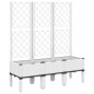 vidaXL Pflanzkübel mit Rankgitter Weiß 120x40x142 cm PP vidaXL Pflanzkübel mit Rankgitter Weiß 120x40x142 cm PP