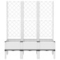 vidaXL Pflanzkübel mit Rankgitter Weiß 120x40x142 cm PP vidaXL Pflanzkübel mit Rankgitter Weiß 120x40x142 cm PP