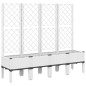 vidaXL Pflanzkübel mit Rankgitter Weiß 160x40x142 cm PP vidaXL Pflanzkübel mit Rankgitter Weiß 160x40x142 cm PP