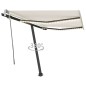 vidaXL Markise Manuell Einziehbar mit LED 300x250 cm Creme vidaXL Markise Manuell Einziehbar mit LED 300x250 cm Creme