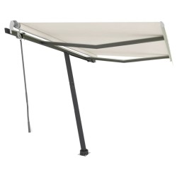 vidaXL Markise Manuell Einziehbar mit LED 300x250 cm Creme