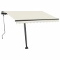 vidaXL Markise Manuell Einziehbar mit LED 300x250 cm Creme vidaXL Markise Manuell Einziehbar mit LED 300x250 cm Creme