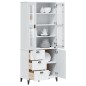vidaXL Highboard VIKEN Weiß 80x40x190 cm Massivholz Kiefer vidaXL Highboard VIKEN Weiß 80x40x190 cm Massivholz Kiefer