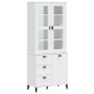 vidaXL Highboard VIKEN Weiß 80x40x190 cm Massivholz Kiefer vidaXL Highboard VIKEN Weiß 80x40x190 cm Massivholz Kiefer