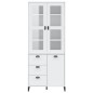 vidaXL Highboard VIKEN Weiß 80x40x190 cm Massivholz Kiefer vidaXL Highboard VIKEN Weiß 80x40x190 cm Massivholz Kiefer