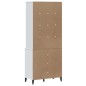 vidaXL Highboard VIKEN Weiß 80x40x190 cm Massivholz Kiefer vidaXL Highboard VIKEN Weiß 80x40x190 cm Massivholz Kiefer