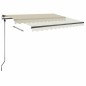 vidaXL Markise Manuell Einziehbar mit LED 300x250 cm Creme vidaXL Markise Manuell Einziehbar mit LED 300x250 cm Creme
