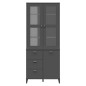 vidaXL Highboard VIKEN Anthrazit 80x40x190 cm Massivholz Kiefer vidaXL Highboard VIKEN Anthrazit 80x40x190 cm Massivholz Kiefer