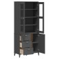 vidaXL Highboard VIKEN Anthrazit 80x40x190 cm Massivholz Kiefer vidaXL Highboard VIKEN Anthrazit 80x40x190 cm Massivholz Kiefer