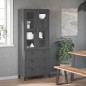 vidaXL Highboard VIKEN Anthrazit 80x40x190 cm Massivholz Kiefer vidaXL Highboard VIKEN Anthrazit 80x40x190 cm Massivholz Kiefer