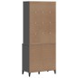 vidaXL Highboard VIKEN Anthrazit 80x40x190 cm Massivholz Kiefer vidaXL Highboard VIKEN Anthrazit 80x40x190 cm Massivholz Kiefer